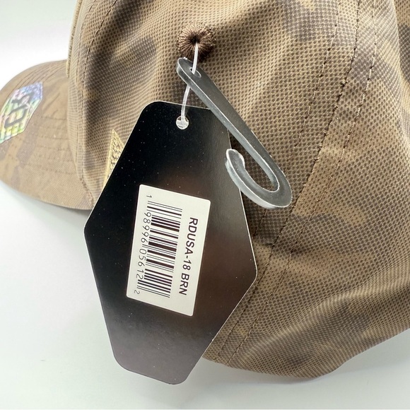 Runs Deep Tactical RDUSA-18 BRN Military Baseball Cap with American Flag - Picture 6 of 9